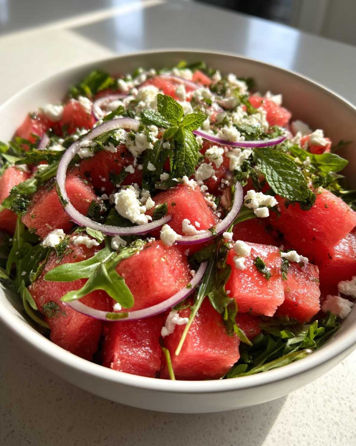 watermelon arugula salad