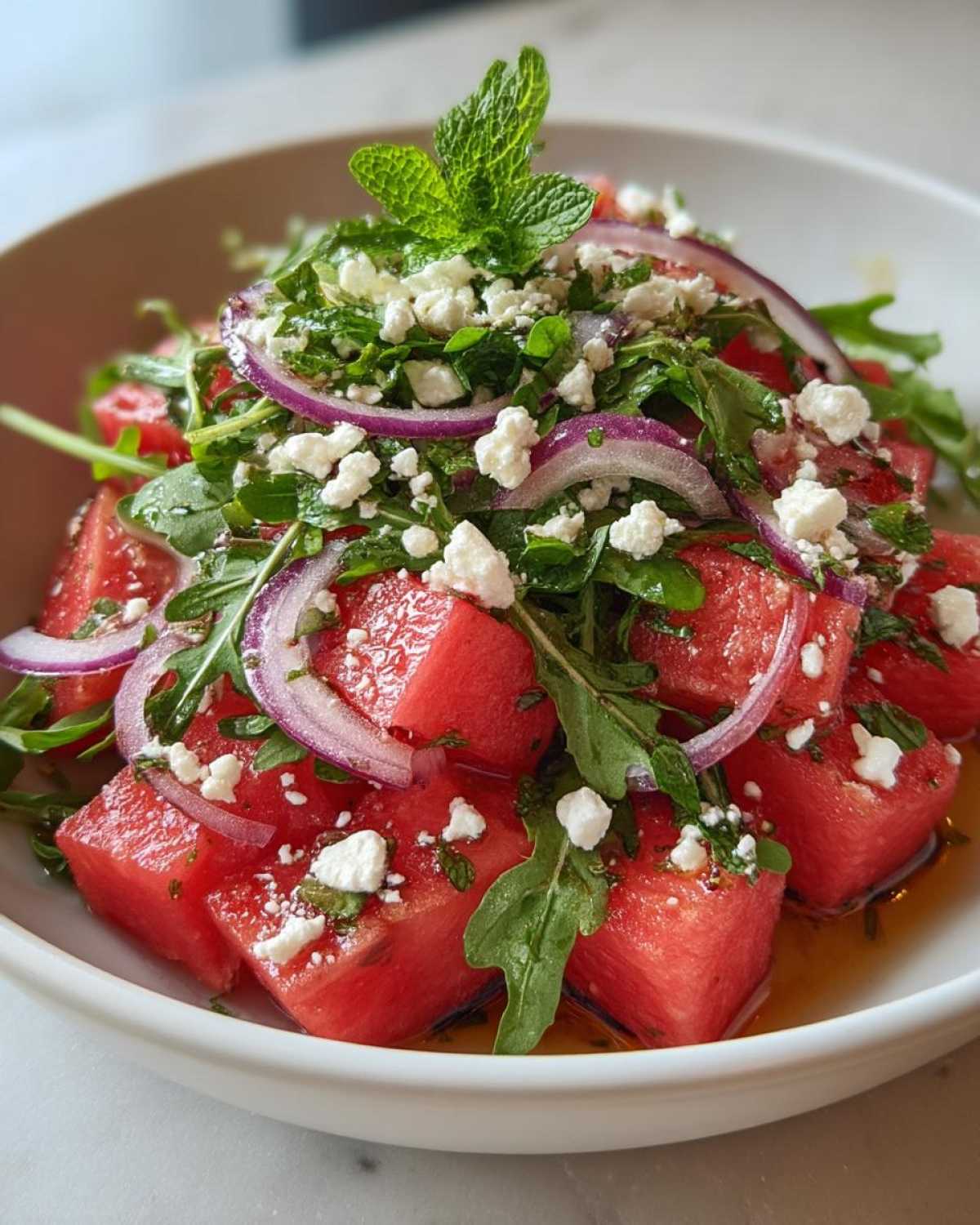 watermelon arugula salad