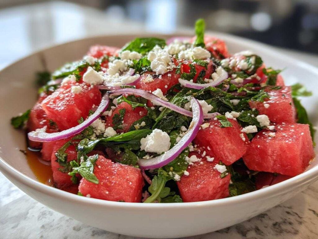 watermelon arugula salad
