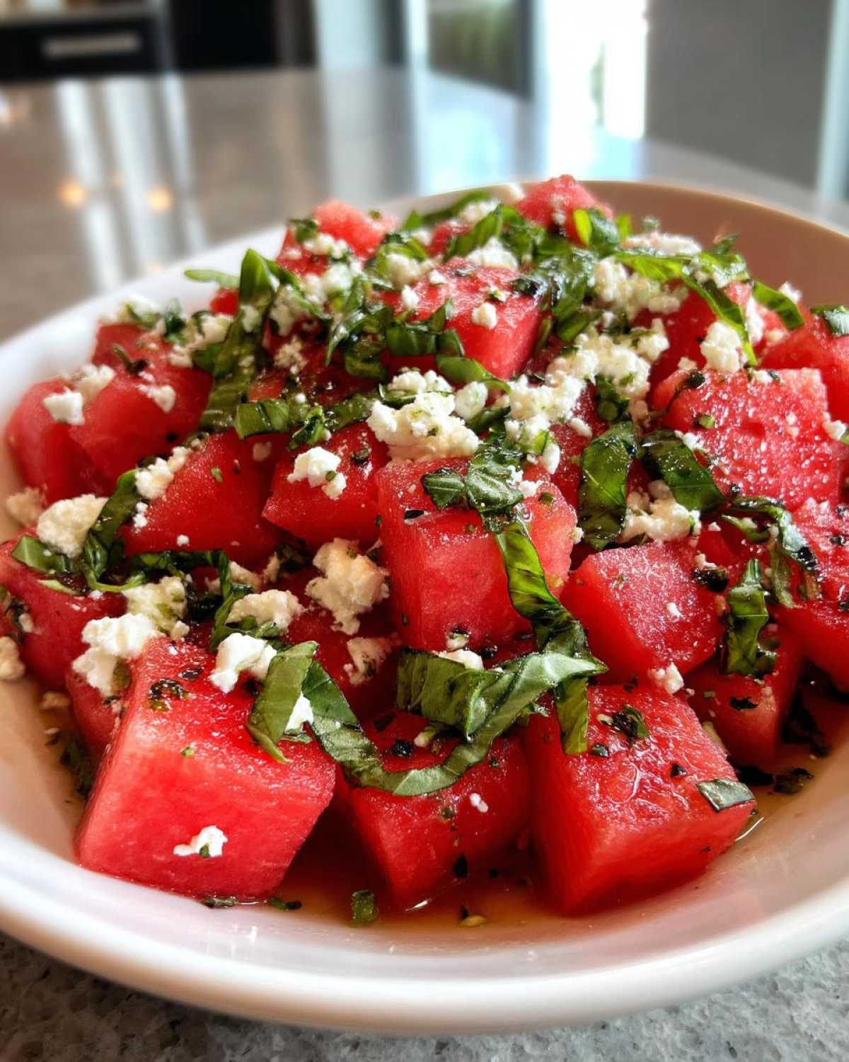 watermelon basil salad