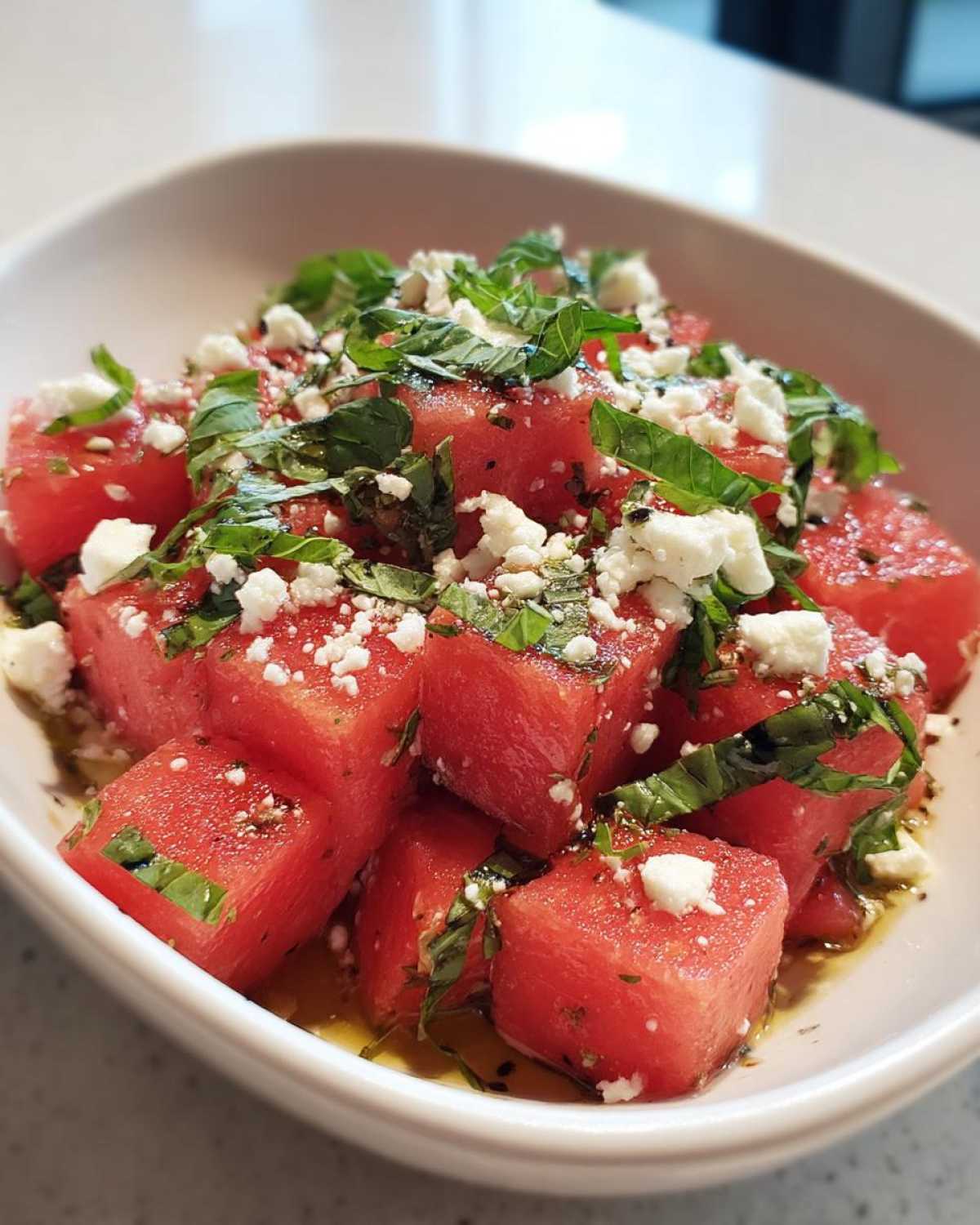 watermelon basil salad