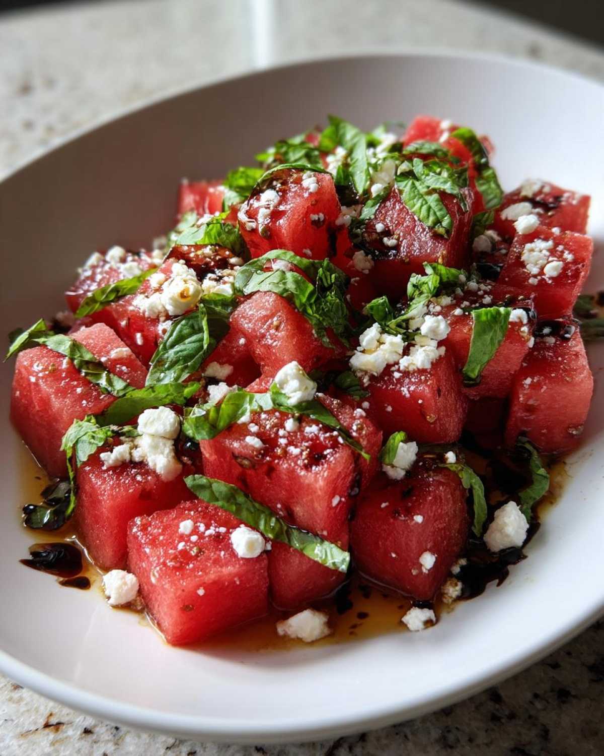 watermelon basil salad