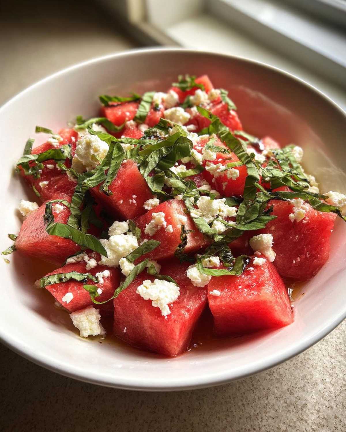 watermelon basil salad