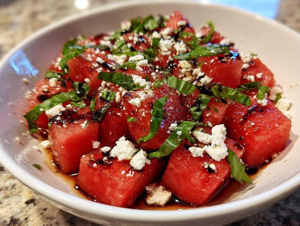 watermelon basil salad