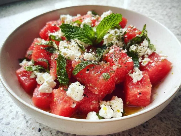 watermelon feta mint salad