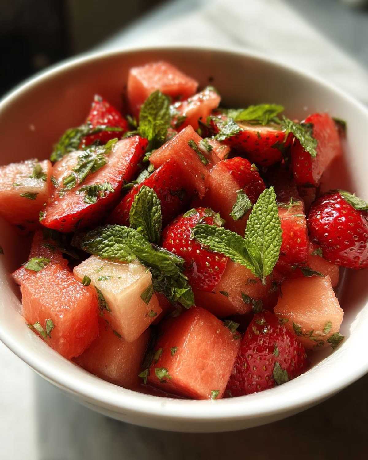 watermelon strawberry salad