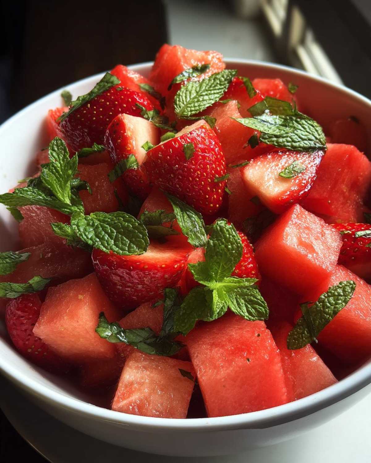 watermelon strawberry salad