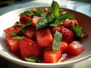 watermelon strawberry salad