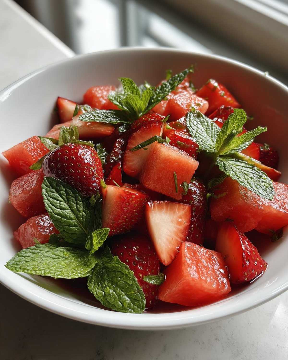 watermelon strawberry salad