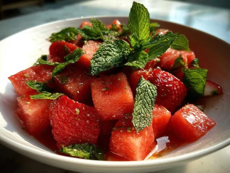 watermelon strawberry salad