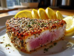 Air fry tuna steak