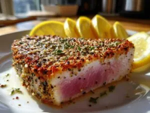 Air fry tuna steak