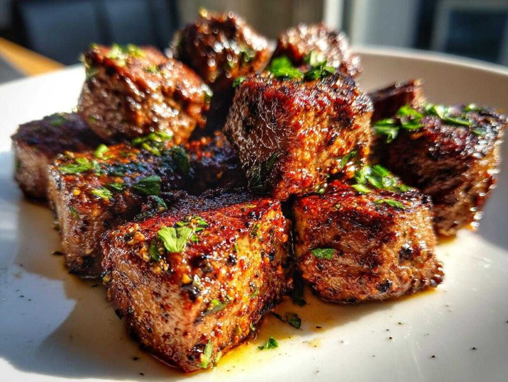 air fryer steak bites - Featured