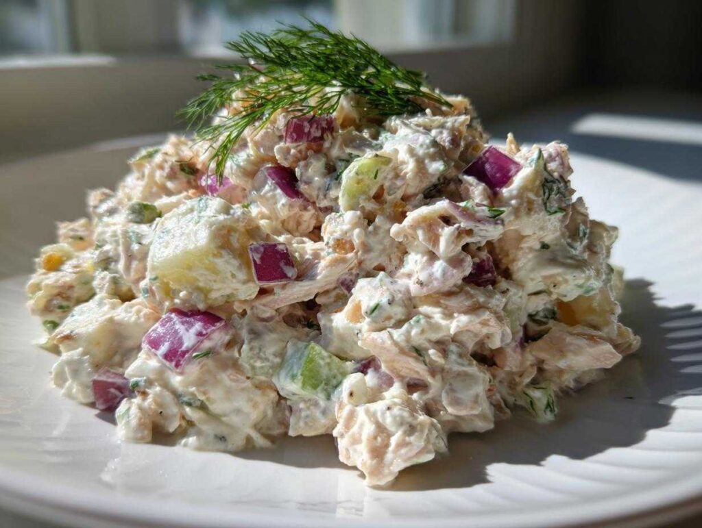 cottage cheese tuna salad - Featured