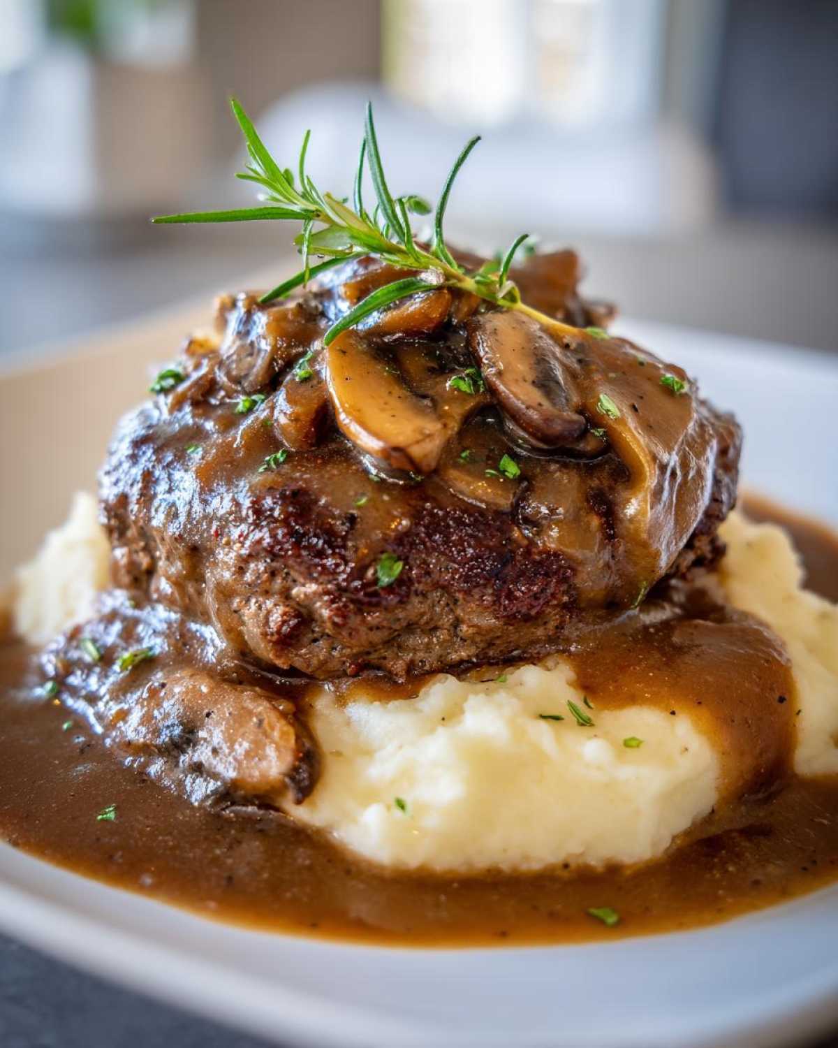 hamburger steak with brown gravy - Other 1