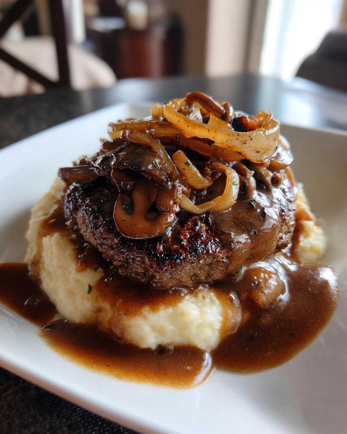 hamburger steak with brown gravy - Other 2