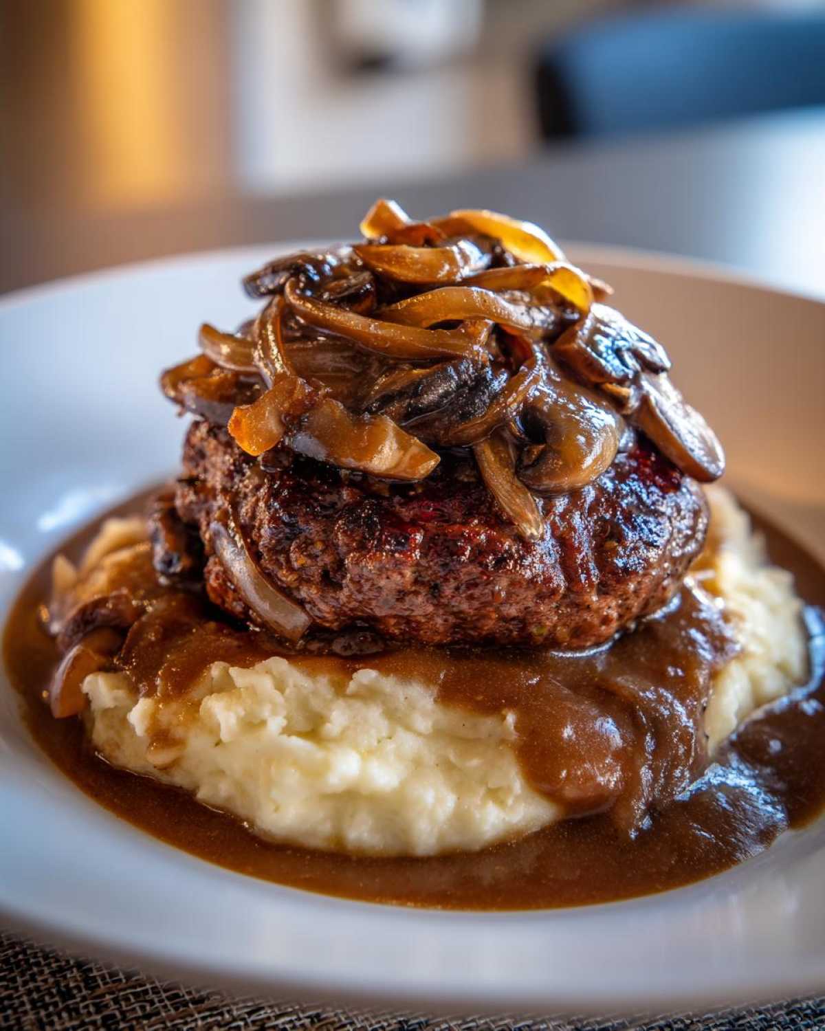 hamburger steak with brown gravy - Other 3