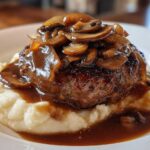 hamburger steak with brown gravy - Tasty