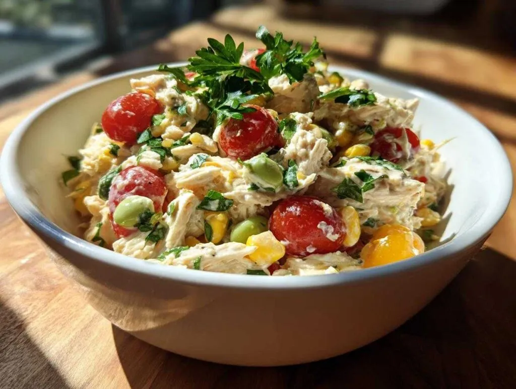 high protein salad - Featured