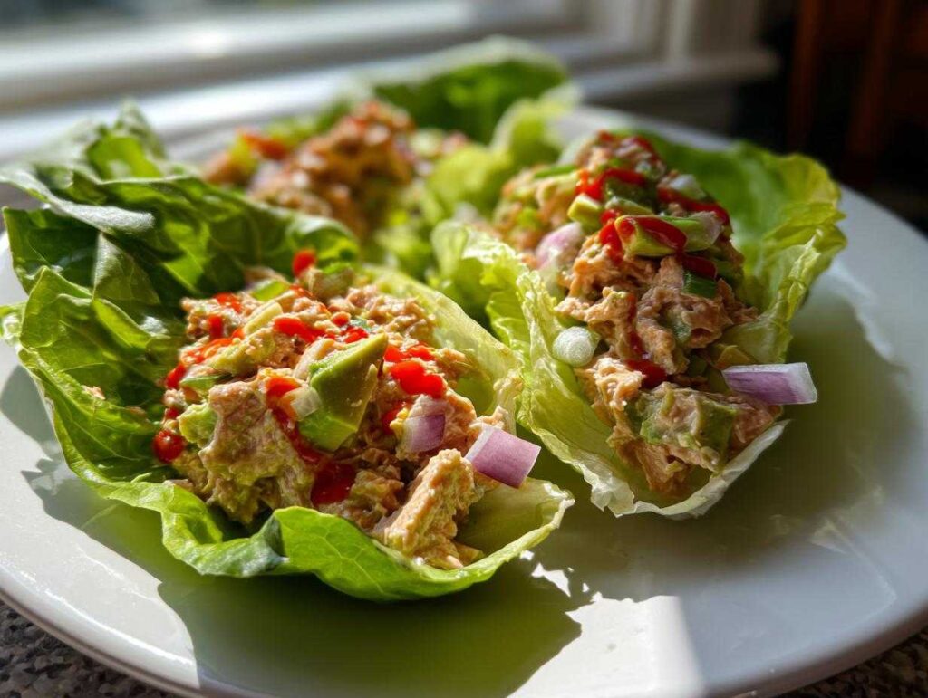 tuna lettuce wraps - Featured