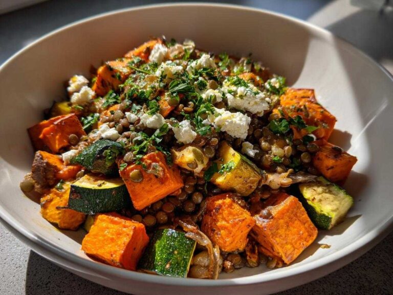 veggie lentil salad - Featured