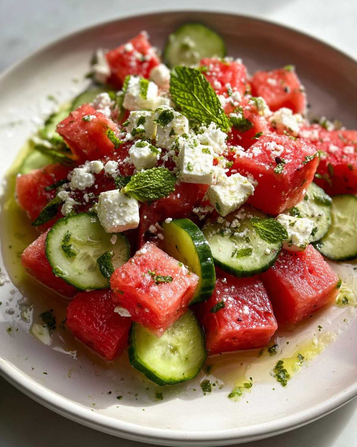 watermelon cucumber feta salad - Other 1