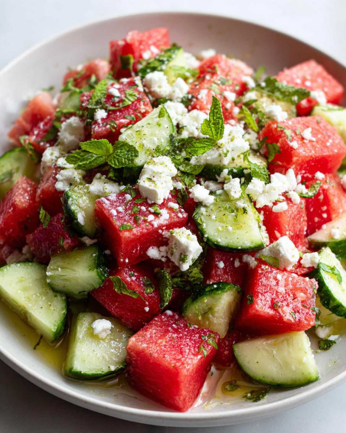 watermelon cucumber feta salad - Other 2