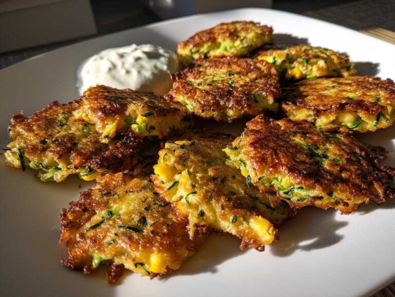 zucchini corn fritters - Featured