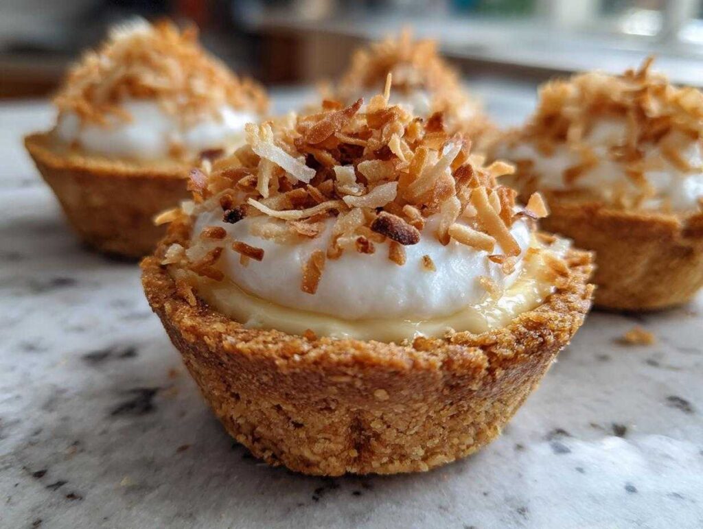 Coconut cream pie cookie cups - Featured