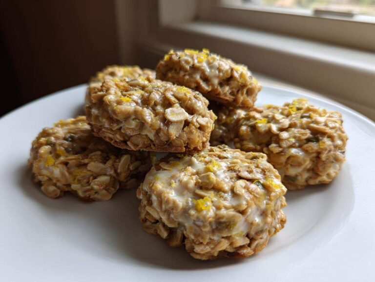lemon oatmeal no-bake cookies - Featured