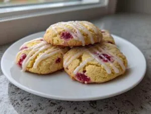 lemon raspberry cookies - Featured